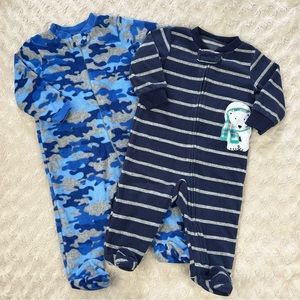Carter's Blue and Navy Footies Set